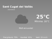 Previsió de l’AEMET a Sant Cugat del Vallès avui 5 de Juny de 2026