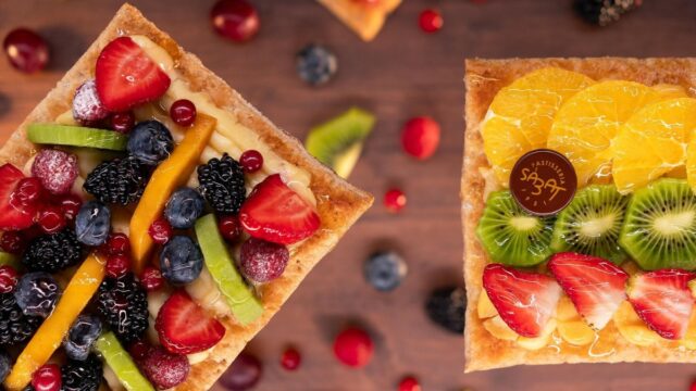 Banda de fruites de la pastisseria Sàbat de Sant Cugat. Foto: Xarxes