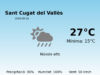 Predicció meteorològica: Sant Cugat del Vallès, 19 de Setembre de 2026
